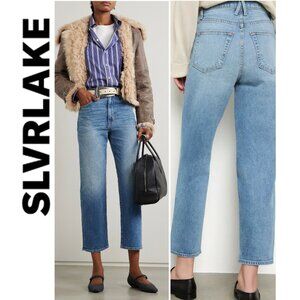 SLVRLAKE London Crop Jeans High-Rise Straight Light Blue Size 25